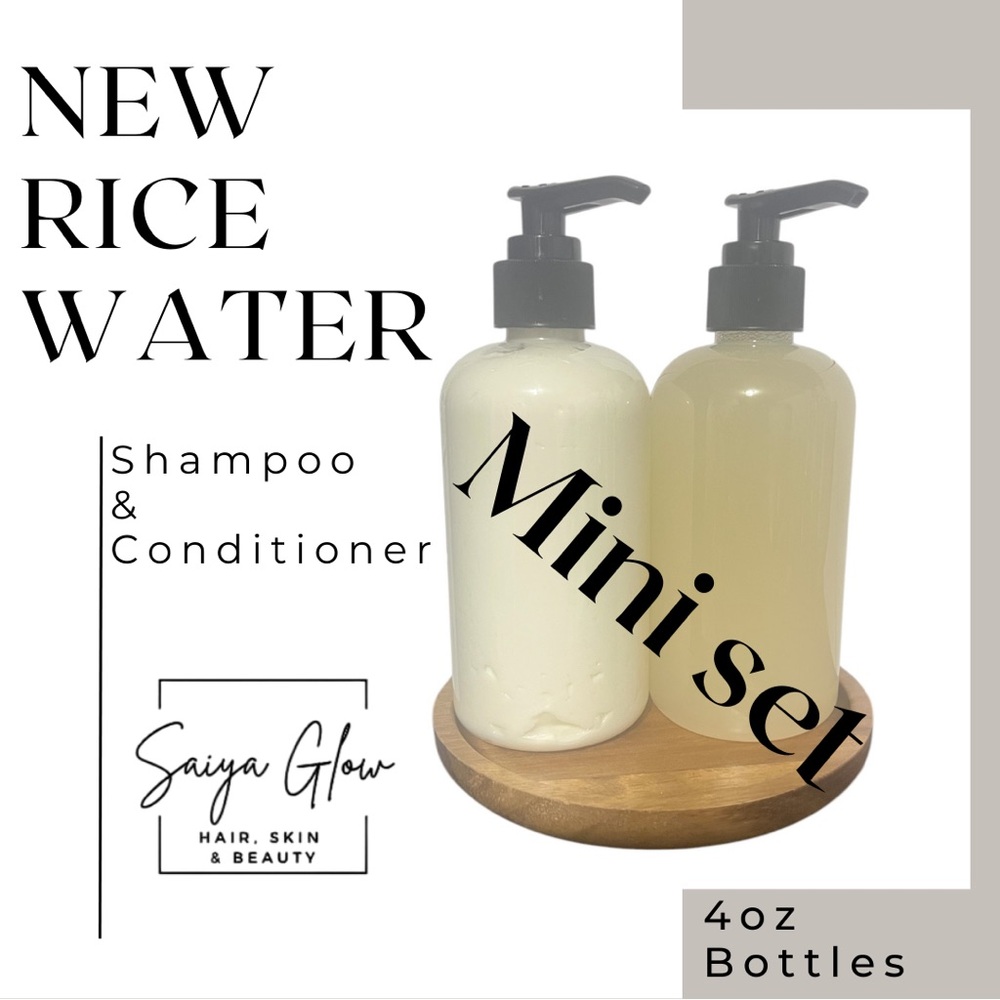 RICE WATER TRIAL SIZE - 4oz Bottles with caps